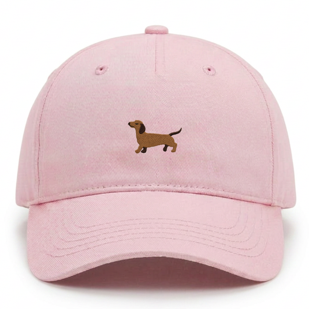 Kids Dackel Cap aus Bio-Baumwolle in Pastelrosa von Heytoki