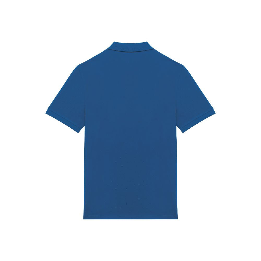 Poloshirt Dackel Stick Sea blue Herren hinten 