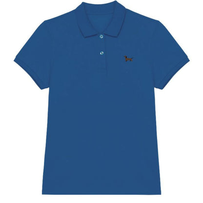 Dackel Polo-Shirt aus Bio-Baumwolle Damen in Meerblau von Heytoki