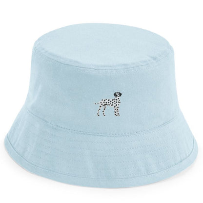 Kids Fischerhut Dalmatiner aus Bio-Baumwolle in Pastellblau von Heytoki