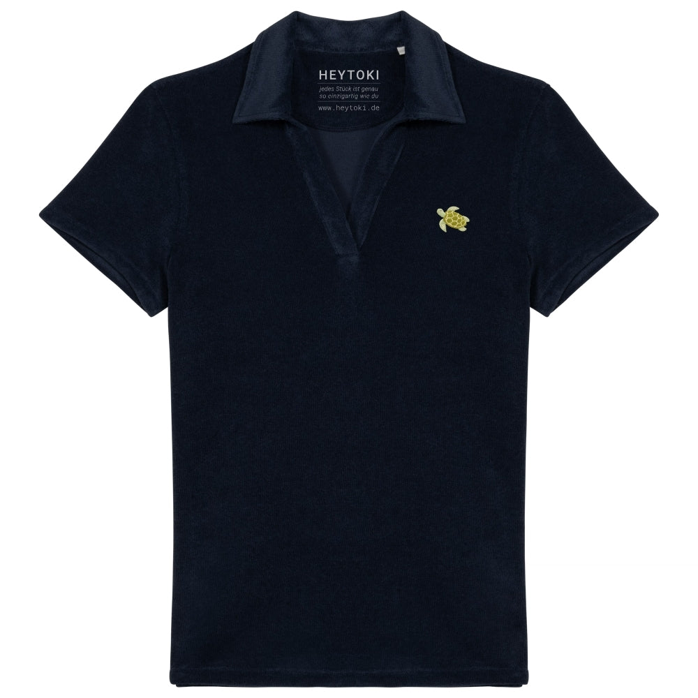 Schildkröte Damen Polo-Shirt aus Frottee