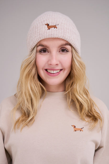 Dackel Beanie Extraweich von Heytoki