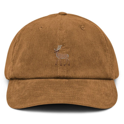 Hirsch Cord-Cap in Dunkelblau mit gesticktem Hirsch-Motiv