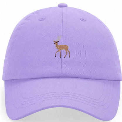 Hirsch Pastell-Cap in Lavendel mit gesticktem Hirsch-Motiv