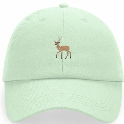 Hirsch Pastell-Cap in Pastellmint mit gesticktem Hirsch-Motiv