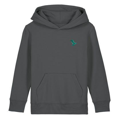 T-Rex Kids Hoodie aus Bio-Baumwolle in Anthrazit von Heytoki