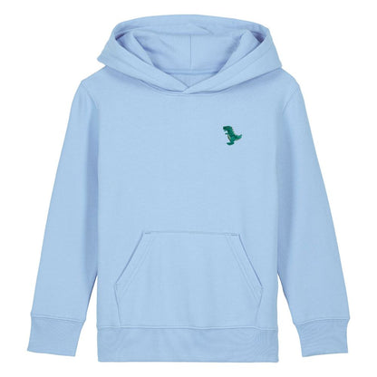 T-Rex Kids Hoodie aus Bio-Baumwolle in Blau von Heytoki