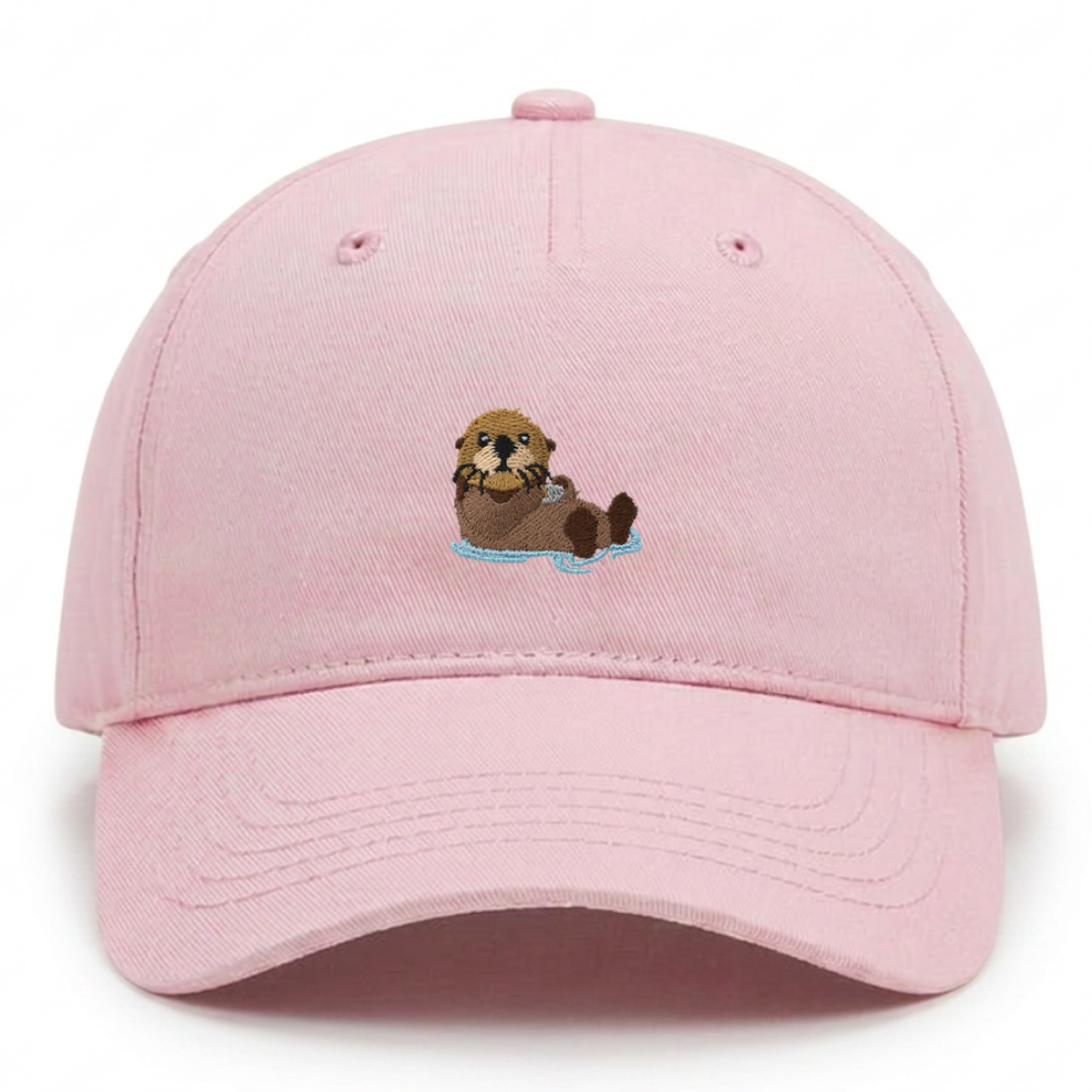Kids Otter Cap aus Bio-Baumwolle in hellrosa von Heytoki