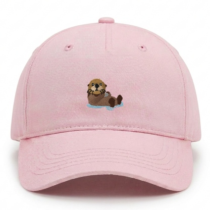 Kids Otter Cap aus Bio-Baumwolle in hellrosa von Heytoki