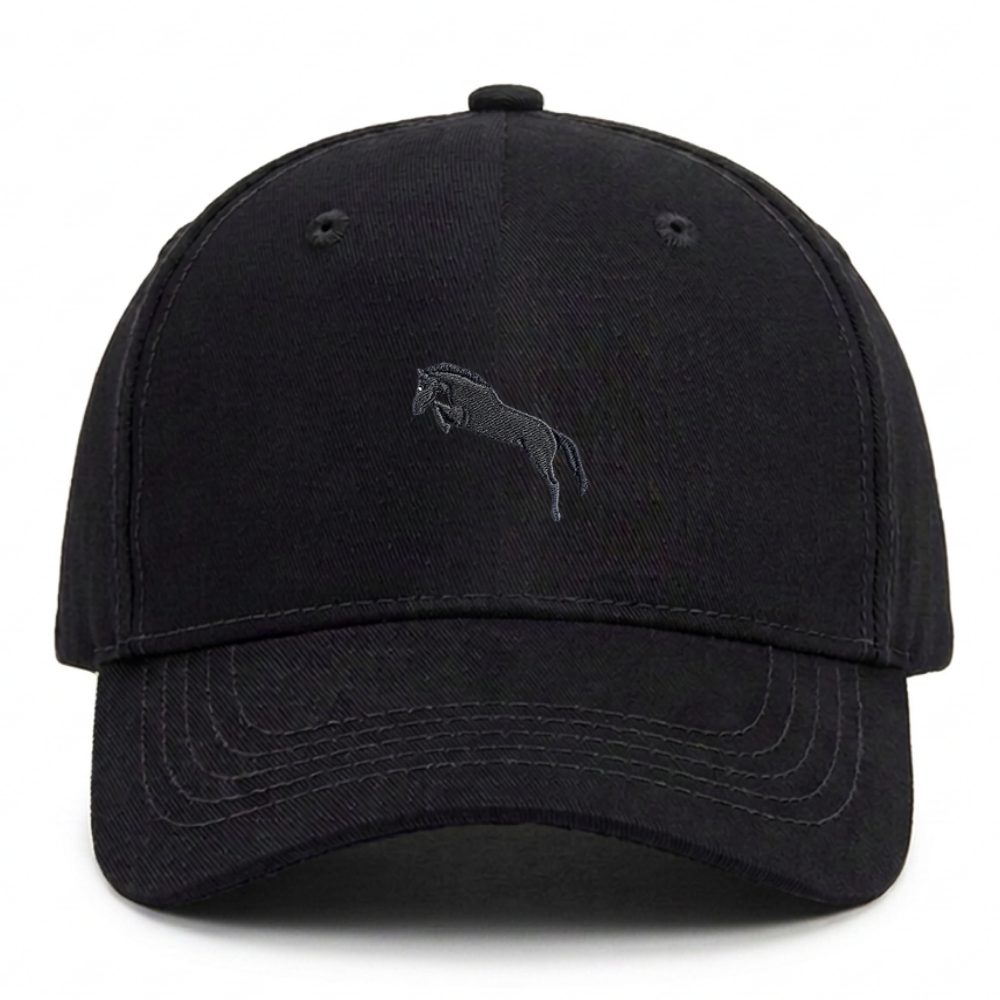 Kids Cap mit Pferdemotiv in black