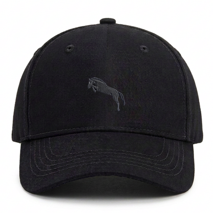Kids Cap mit Pferdemotiv in black
