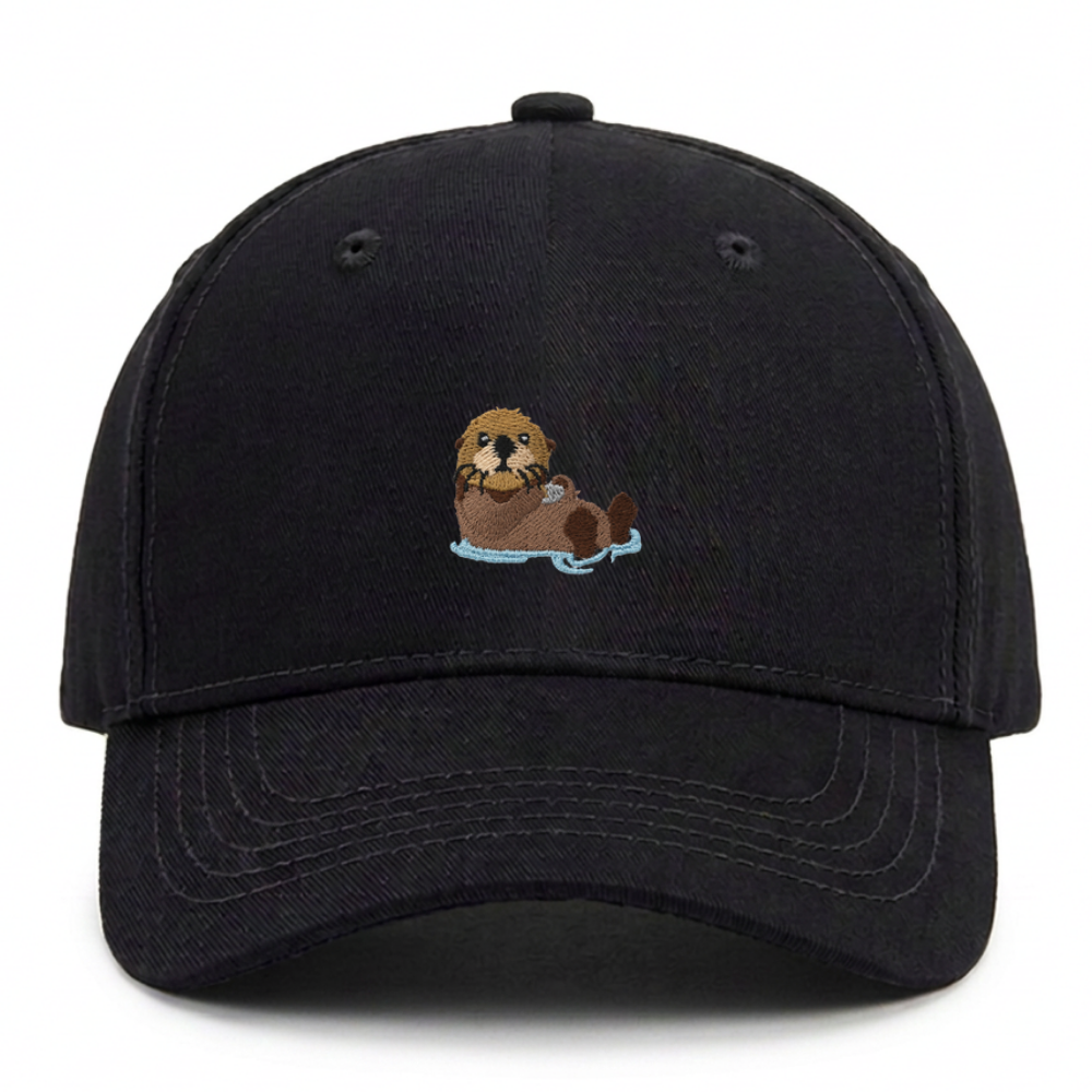 Kids Otter Cap aus Bio-Baumwolle in schwarz von Heytoki