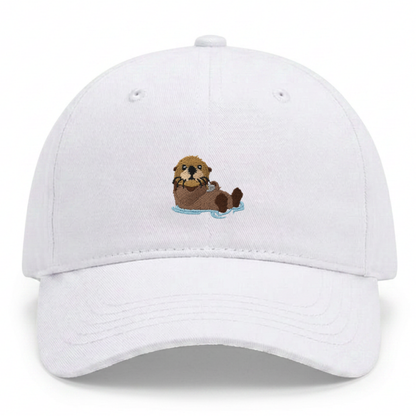 Kids Otter Cap aus Bio-Baumwolle in weiß von Heytoki