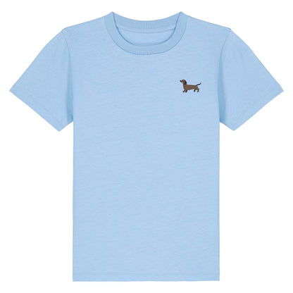 Kids Dackel T-Shirt aus Bio-Baumwolle in Blau von Heytoki