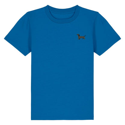 Kids Dackel T-Shirt aus Bio-Baumwolle in Königsblau von Heytoki