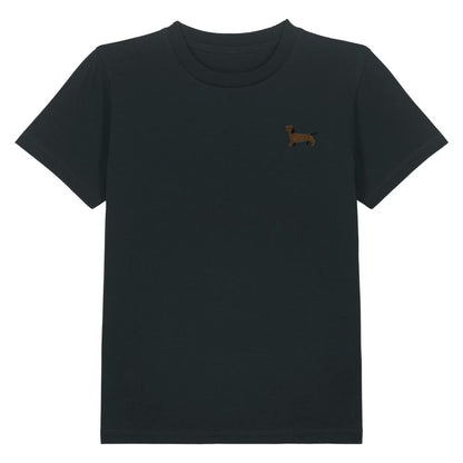 Kids Dackel T-Shirt aus Bio-Baumwolle in Schwarz von Heytoki