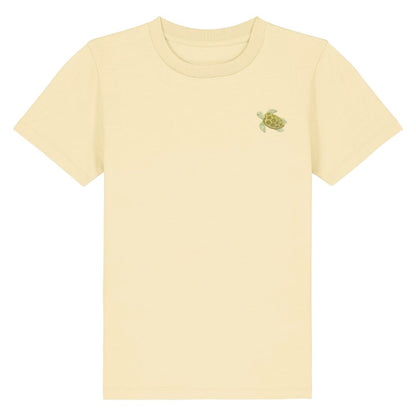 Schildkröte Kids T-Shirt aus Bio-Baumwolle in Buttergelb von Heytoki