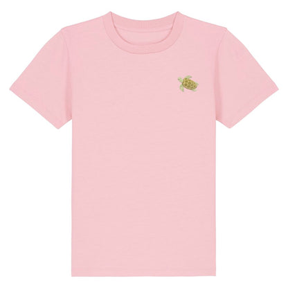 Schildkröte Kids T-Shirt aus Bio-Baumwolle in Hellrosa von Heytoki