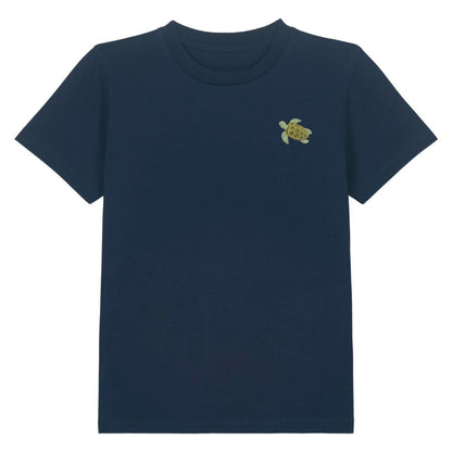 Schildkröte Kids T-Shirt aus Bio-Baumwolle in Dunkelblau von Heytoki