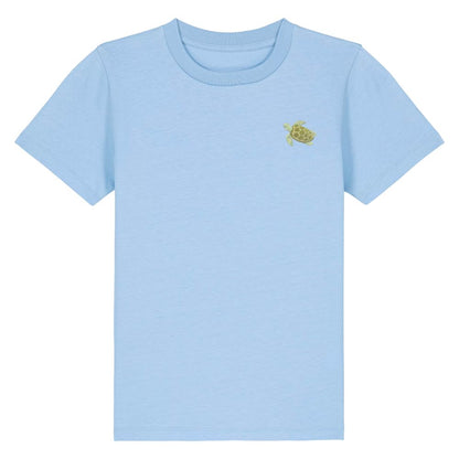 Schildkröte Kids T-Shirt aus Bio-Baumwolle in Blau von Heytoki