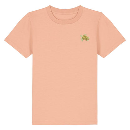Schildkröte Kids T-Shirt aus Bio-Baumwolle in Pfirsich von Heytoki