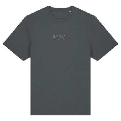 Premium Kindness T-Shirt aus Bio-Baumwolle in Anthrazit von Heytoki