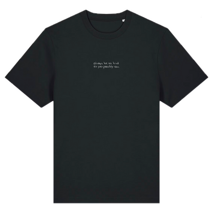 Premium Kindness T-Shirt aus Bio-Baumwolle in Schwarz von Heytoki