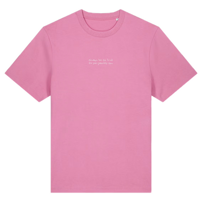 Premium Kindness T-Shirt aus Bio-Baumwolle in Pink von Heytoki