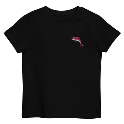 Delfin T-Shirt für Kids aus Bio-Baumwolle in Schwarz von Heytoki
