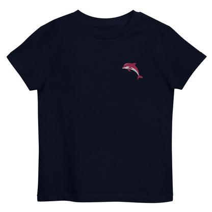 Delfin T-Shirt für Kids aus Bio-Baumwolle in Dunkelblau von Heytoki