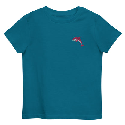 Delfin T-Shirt für Kids aus Bio-Baumwolle in Ozeanblau von Heytoki