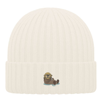 Kids Otter Beanie aus Bio-Baumwolle in Beige von Heytoki