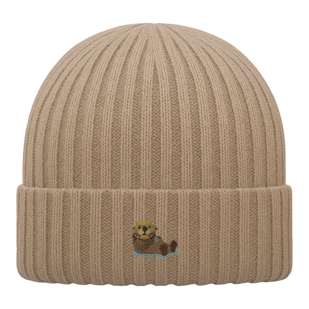 Kinder Mütze Bio-Baumwolle mit Otter Stick Biskuit