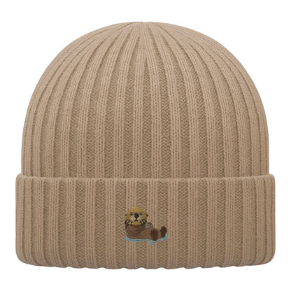 Kids Otter Beanie aus Bio-Baumwolle in Biskuit von Heytoki