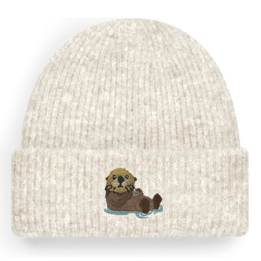 Otter Beanie Extraweich in Beige Meliert von Heytoki
