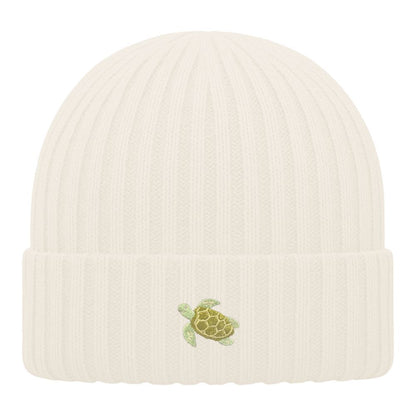 Kids Schildkröte Beanie aus Bio-Baumwolle in Beige von Heytoki