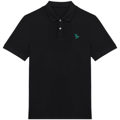 Pferde Polo-Shirt aus Bio-Baumwolle Herren in Schwarz von Heytoki
