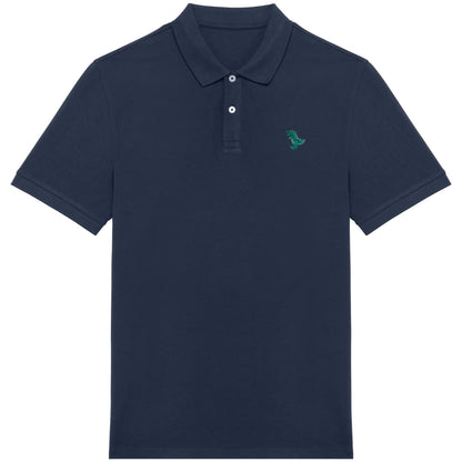 Pferde Polo-Shirt aus Bio-Baumwolle Herren in Dunkelblau von Heytoki