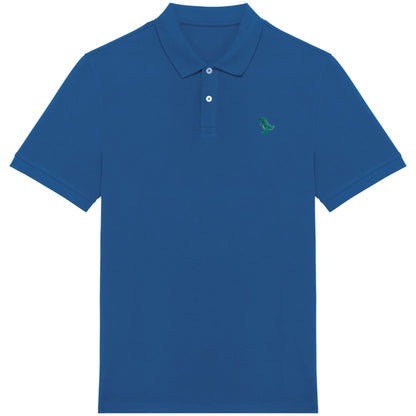 Pferde Polo-Shirt aus Bio-Baumwolle Herren in Meerblau von Heytoki
