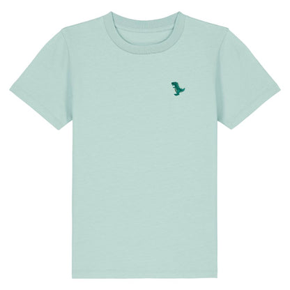 Kids T-Rex T-Shirt aus Bio-Baumwolle in Karibikblau von Heytoki