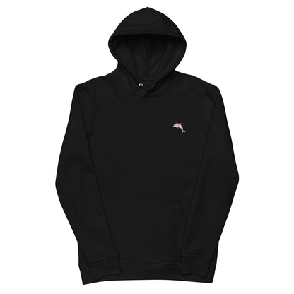 Delfin Hoodie aus Bio-Baumwolle in Schwarz von Heytoki