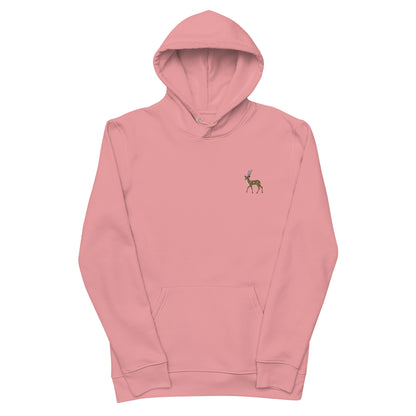 Hirsch Hoodie aus Bio-Baumwolle in Rosa von Heytoki