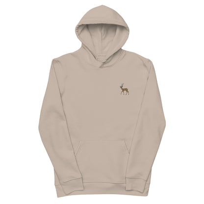 Hirsch Hoodie aus Bio-Baumwolle in Sandbeige von Heytoki