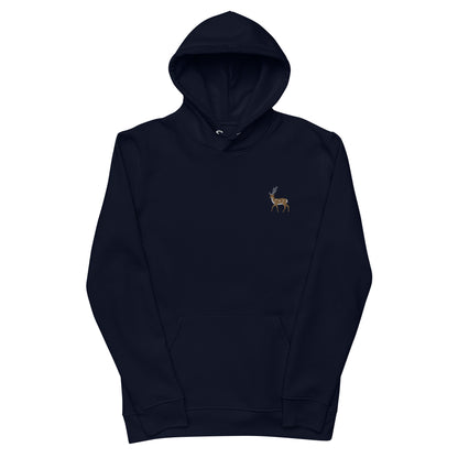 Hirsch Hoodie aus Bio-Baumwolle in Dunkelblau von Heytoki