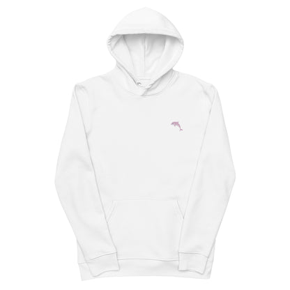 Delfin Hoodie aus Bio-Baumwolle in Weiß von Heytoki