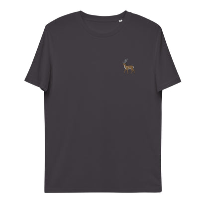 Hirsch T-Shirt aus Bio Baumwolle in Anthrazit von Heytoki