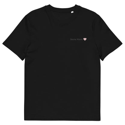 Beste Mami T-Shirt aus Bio-Baumwolle in Schwarz von Heytoki