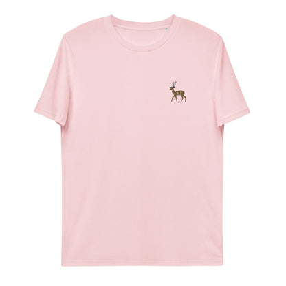 Hirsch T-Shirt aus Bio Baumwolle in Hellrosa von Heytoki