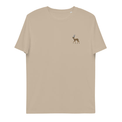 Hirsch T-Shirt aus Bio Baumwolle in Sandbeige von Heytoki