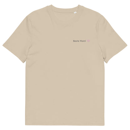 Beste Mami T-Shirt aus Bio-Baumwolle in Sandbeige von Heytoki